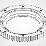 FH-RK6-16E1Z External gear flange type slewing bearing