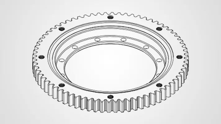 FH-RK6-16E1Z External gear flange type slewing bearing
