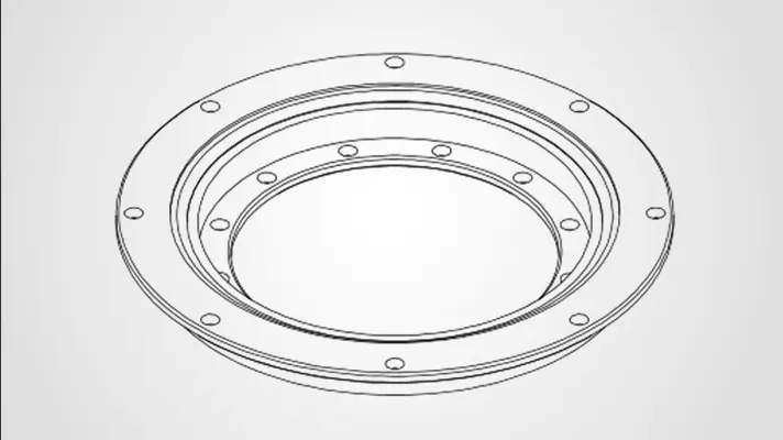 FH-RK6-16P1Z No gear flange type slewing bearing